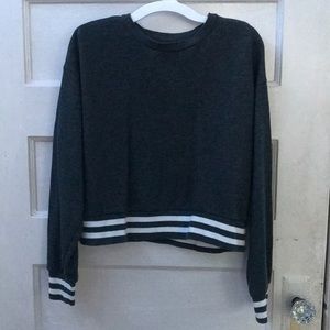 Dark Grey Cropped Crewneck
